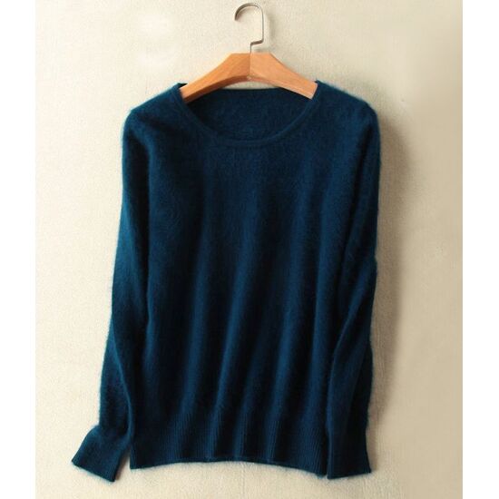 Angora Pullover Amelie navy/petrol L/XL