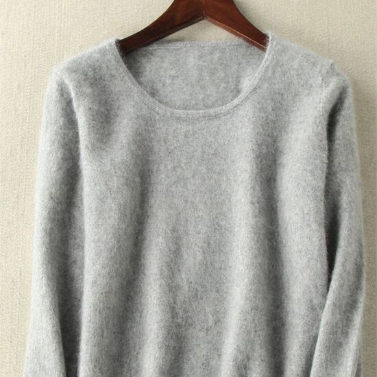 Angora Pullover Amelie navy/petrol L/XL