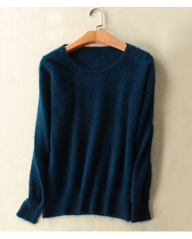 Angora Pullover Amelie navy/petrol L/XL