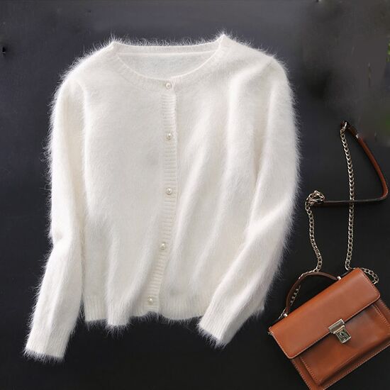 Angora Cardigan goldgrn XS